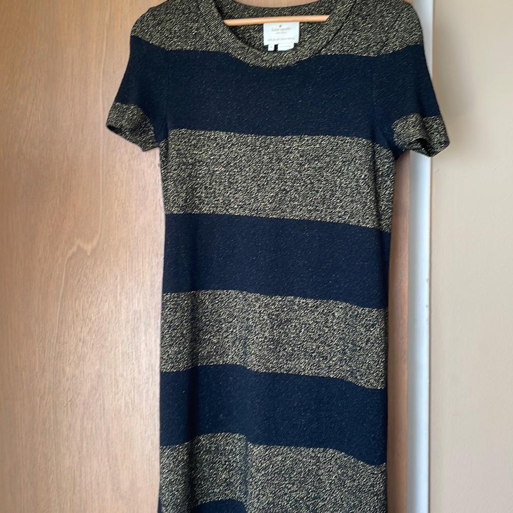 Excellent condition kate spade gold/black knit dress